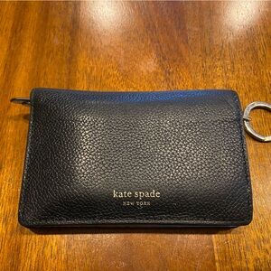 Black Kate Spade Wallet with keychain